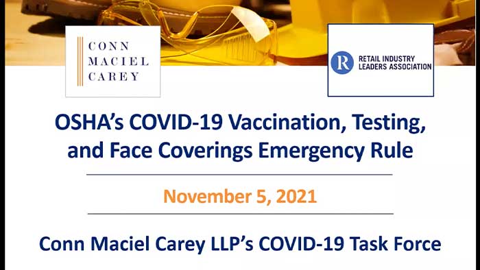 OSHA's COVID-19 Vaccine and Testing ETS Video Thumbnail